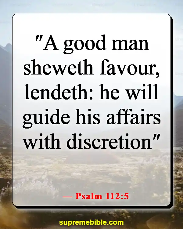 Bible Verses About Worrying About Money (Psalm 112:5)