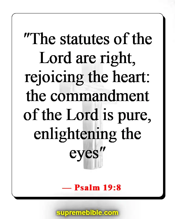 Bible Verses About God Wants Us To Be Happy (Psalm 19:8)