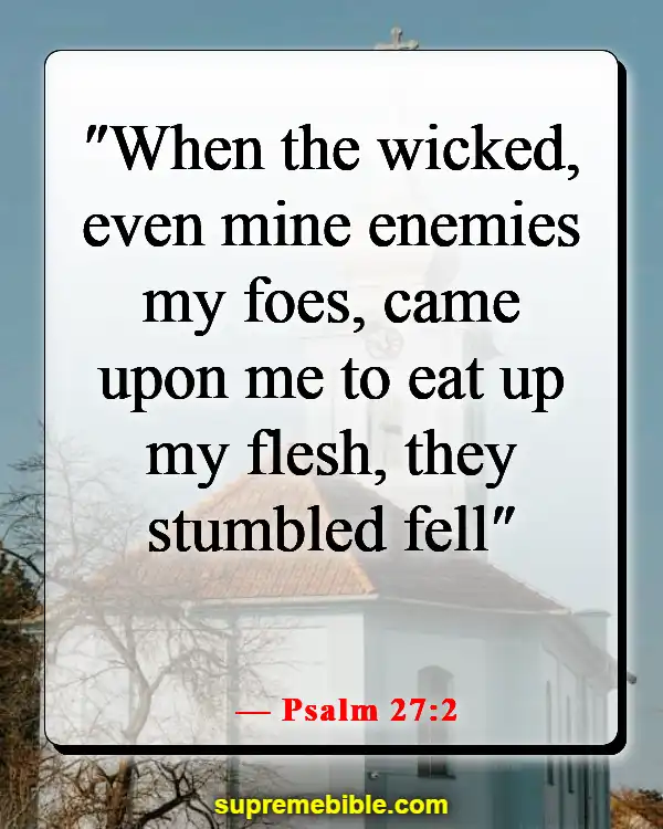 Bible Verses About Haters (Psalm 27:2)