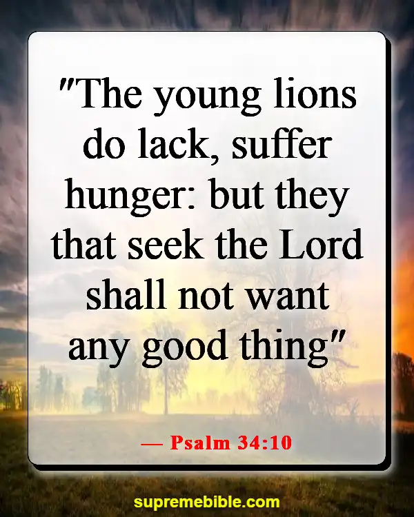 Bible Verse About Seeking God Early In The Morning (Psalm 34:10)