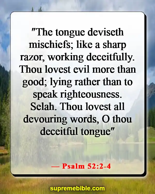 Bible Verses About Liars Going To Hell (Psalm 52:2-4)