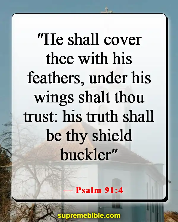 Bible Verses For Strength And Courage In Difficult Times (Psalm 91:4)