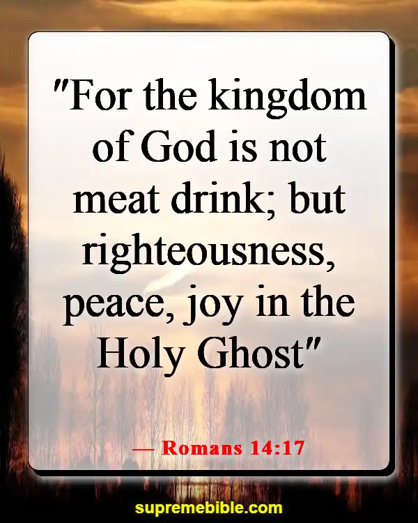 Bible Verses About God's Kingdom On Earth (Romans 14:17)