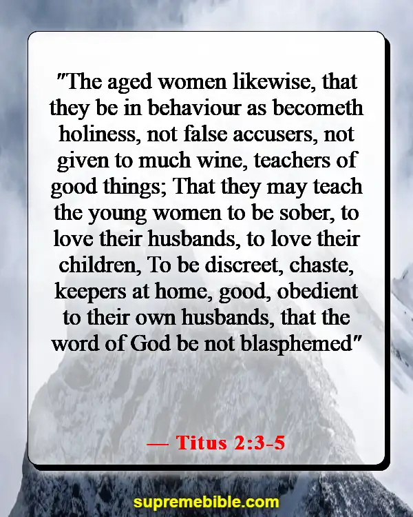 Bible Verses About Womans Beauty (Titus 2:3-5)