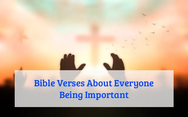 Bible Verses About Everyone Being Important