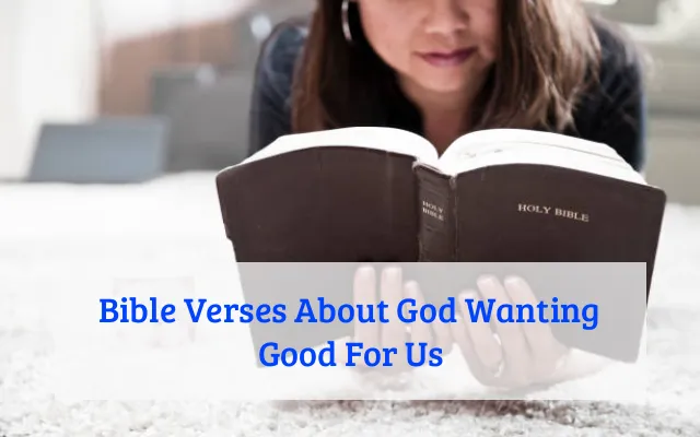 Bible Verses About God Wanting Good For Us