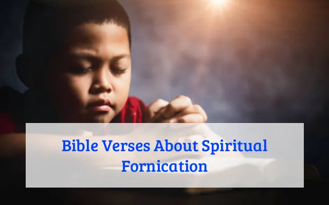 Bible Verses About Spiritual Fornication